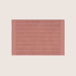 Alfombra De Baño De Algodón Egipcio Rizo Nilo Rosa Oscuro 50x70 cm