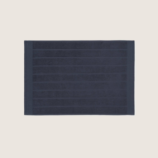 Alfombra De Baño De Algodón Egipcio Rizo Nilo Azul Marino 50x70 cm