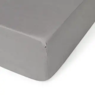 Sábana Bajera De Algodón Orgánico Ajustable Besto Gris Ceniza Oscuro cama 135-140cm