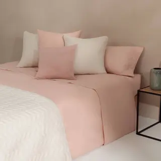 Sábana De Algodón Orgánico 180 Hilos Besto Rosa cama 135-140cm
