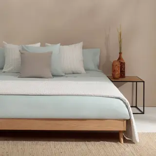 Funda Nórdica De Algodón Orgánico 180 Hilos Besto Azul Aqua cama 180-200cm