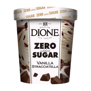 Dione pot de glace vanille sans sucre ajouté Stracciatella 500ml