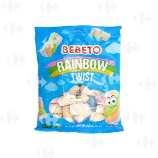 Marshmallows torsadés Rainbow Twist 135g - BEBETO