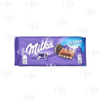 Tablette de chocolat au lait du pays Alpin Oreo 100g - MILKA