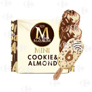 Magnum bâtonnets de glaces mini amande cookies multipack 6x55ml