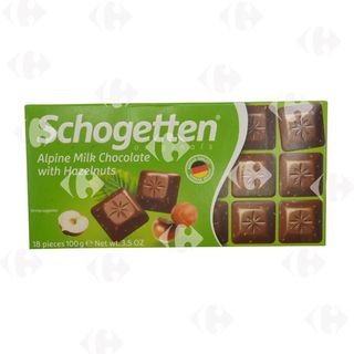 Tablette de chocolat au lait d'alpin aux noisettes x18 pièces 100g - SCHOGETTEN