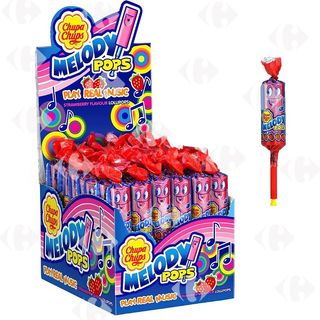 Sucette saveur fraise Melody Pops 15g - CHUPA CHUPS
