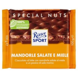 Chocolat aux amandes entières salées au miel 100g - RITTER