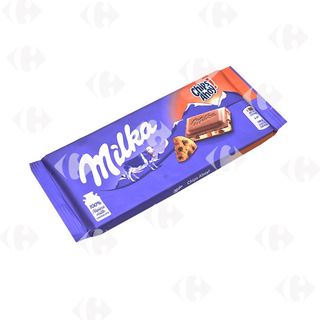 Tablette de chocolat au lait du pays Alpin Chips Ahoy! 100g - MILKA