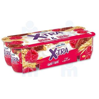 Yaourt X-Tra Framboise Dattes Céréales 8X110G - Danone
