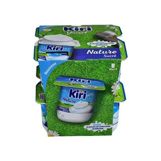 Yaourt Brassé Nature Sucré 8X110G - Kiri