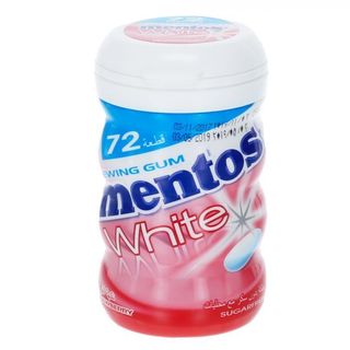 Chewing-gum sans sucres fraise White 103g - MENTOS