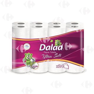 Papier toilette blanc cotonia 2 plis x24pcs - DALAA