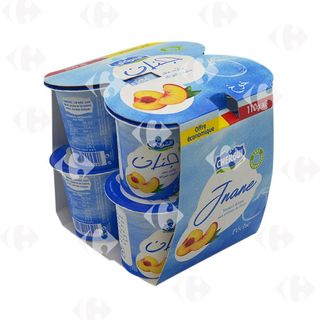 Yaourt Ferme Saveur Pêche Jnane 8X110G - Chergui