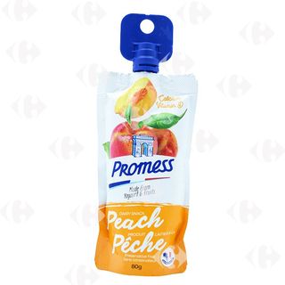 Boisson crème dessert pêche en gourde 80g - PROMESS