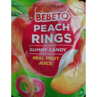 Gommes Peach Rings 60g - BEBETO