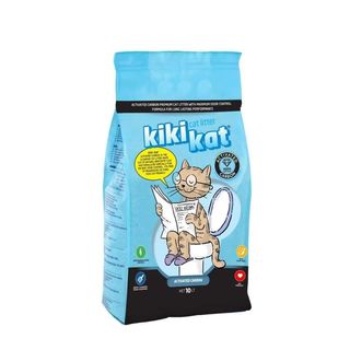 Litière pour Chat au charbon actif pour absorber les odeurs - Kikikat 10l