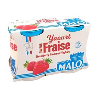 Yaourt au lait entier saveur fraise 2x125g - MALO