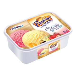 Novita bac de crème glacée vanile fraise panache 1L