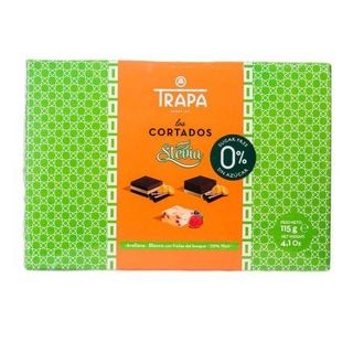 Chocolats Cortados 0% sucre avec stévia sans huile de palmex12 unités 115g-TRAPA