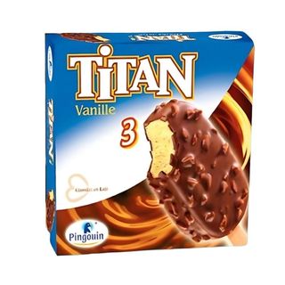 Bâtonnets Glacés  Vanille Chocolat Amande Titan 3x110ml