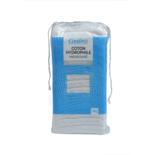 Coton hydrophile prédécoupé extra doux 100g - CASINO