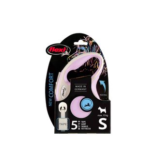 Trela Flexi New Comfort S (até 15kg) Rosa