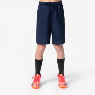 Pantalón corto de fútbol VIRALTO CLUB niño azul marino azul acero 113-122CM 5-6A