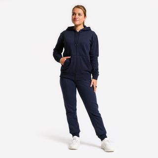 Pantalón Jogger Fitness Azul Oscuro Muletón Corte Slim azul acero S / W28 L31