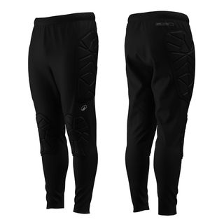 Pantalón portero de fútbol con protecciones adulto, F500 negro negro ahumado XS