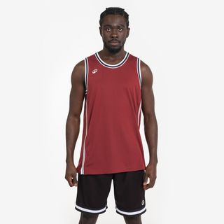 Camiseta de Baloncesto sin mangas reversible Adulto - TANK 500 negro rojo rojo carmín & negro ahumado S