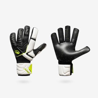 GUANTES DE PORTERO DE FÚTBOL ADULTO VRLT 500 negro ahumado & ultra blanco 7