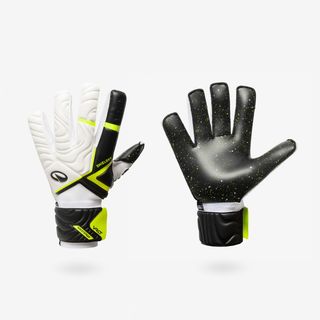 GUANTES DE PORTERO DE FÚTBOL ADULTO VRLT 500 CON PROTECCIONES EN LOS DEDOS ultra blanco & negro ahumado 7