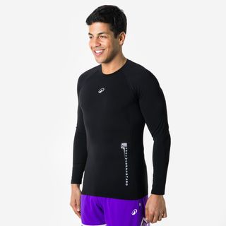 Camiseta interior de baloncesto NBA sin costuras de manga larga hombre/mujer, 900 negro negro ahumado L.