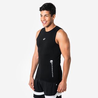 Camiseta sin mangas de baloncesto - TANK 500 NBA negro negro & gris antracita S.