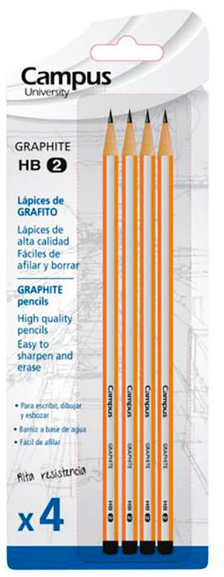 Lapiz Campus Hexagonal 2Hb /Blist.4Ud
