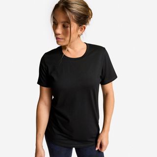 Camiseta Coolmax Mujer Negro Manga Corta negro ultra M