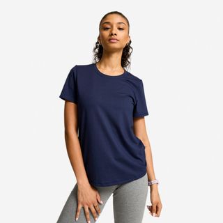 Camiseta Coolmax Mujer Azul Acero Manga Corta azul acero S