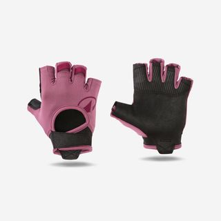 Guantes Fitness Violeta-Negro Transpirables Resistentes morado grisáceo & negro ahumado & morado ciruela XS