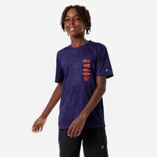 Camiseta Deportiva Niños Violeta Oscuro Transpirable morado ciruela 161-172CM14-15A