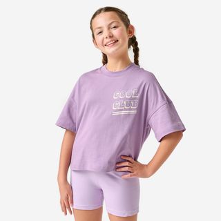 Camiseta Niños Violeta Claro Oversize morado glicina 131-140CM 8-9A