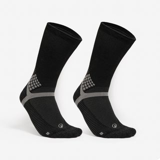 Calcetines largos de senderismo (2 pares) adultos, Hike 500 negro negro 39/42