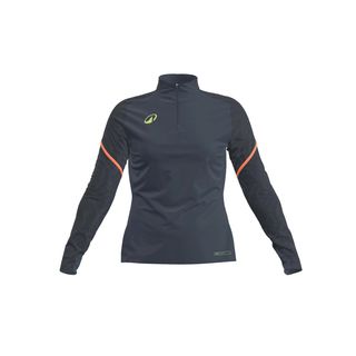 Sudadera de fútbol 1/2 cremallera Viralto Mujer Ondul Gris gris pizarra & gris & naranja coral fluorescente XS