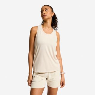 Camiseta Sin Mangas Ready 500 Mujer Beis beige lino S