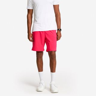 Pantalón Corto Fitness Hombre Rosa Oscuro Transpirable Bolsillos Cremallera rosa cereza XL