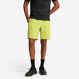 Pantalón Corto Fitness Hombre Verde Pistacho Transpirable Bolsillos Cremallera verde pistacho 3XL
