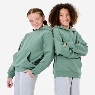 Sudadera Niños Verde Caqui Capucha Oversize verde eucalipto 123-130CM 7-8A