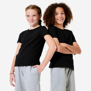 Camiseta Básica Niños Negro negro ahumado 131-140CM 8-9A