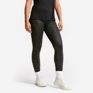 Leggings Fitness Mujer Gris Estampado Talle Alto gris grafito S / W28 L31