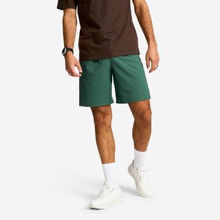 Pantalón Corto Fitness Hombre Verde Oscuro Transpirable Bolsillos Cremallera verde real 3XL
